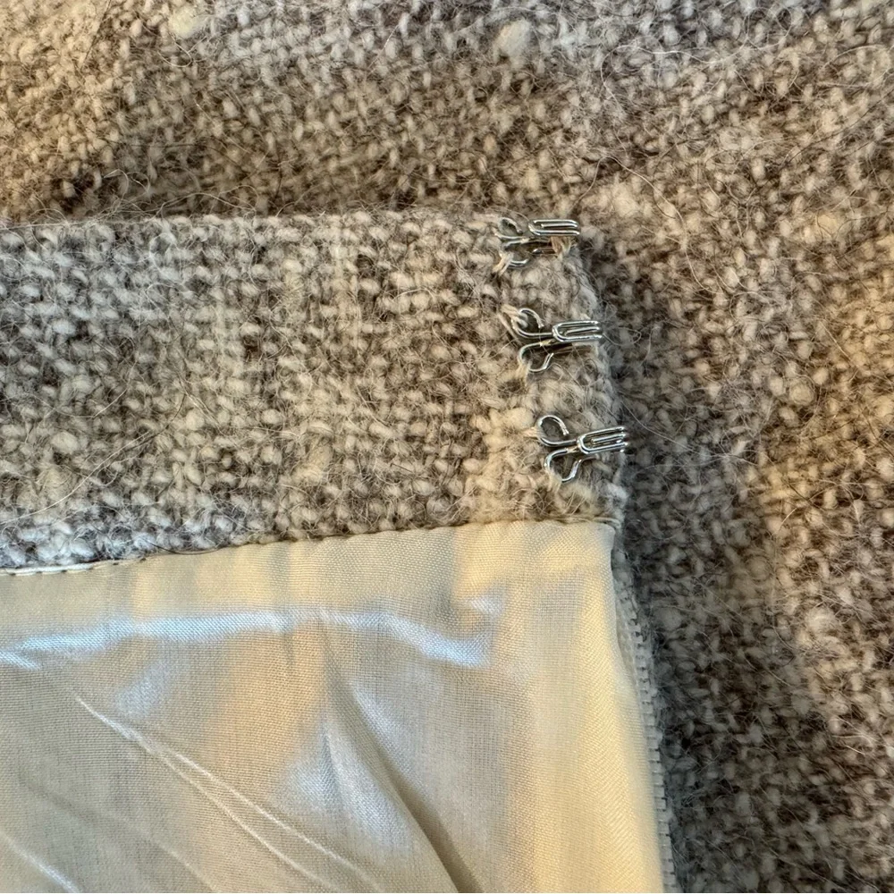 Michael Kors Gray‎ Tan Woven Wool Pencil Skirt NEW